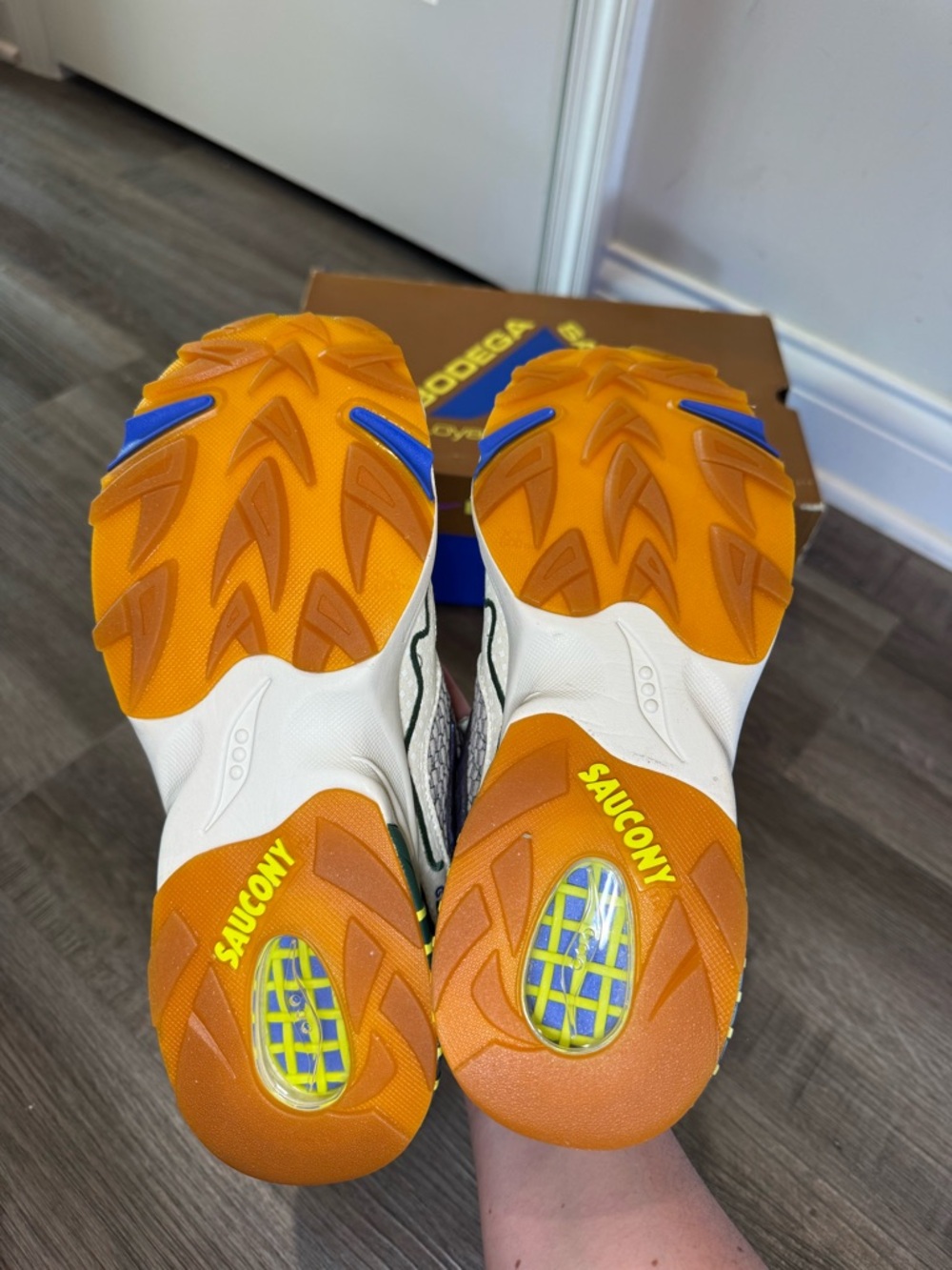 Saucony X Bodega 3D Grid Hurricane Cream Green Beige Sneakers - Picture 11 of 15